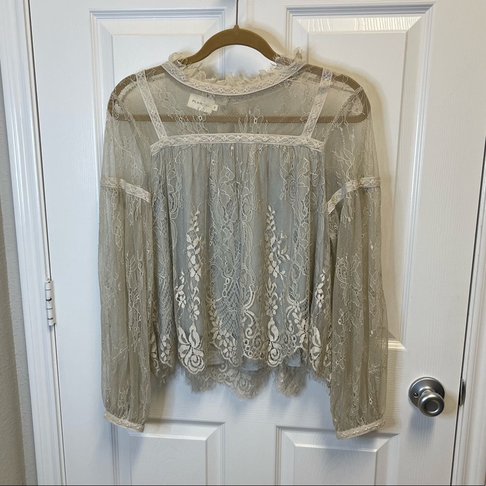 FLANNEL Lace Blouse